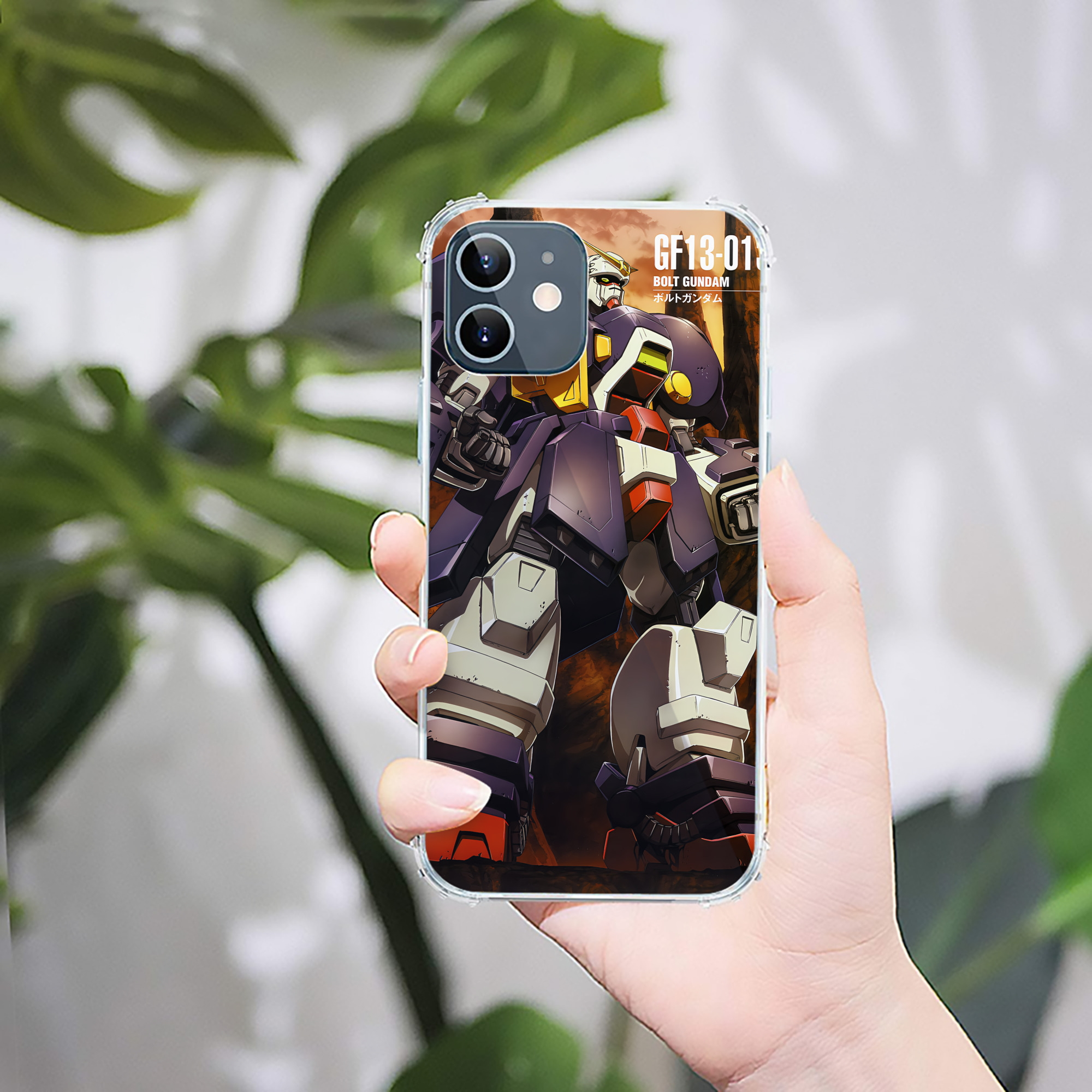 （画像用） 機動戦士ガンダム Mobile Suit Gundam 【iPhone 12シリーズ対応】透明スマホケース（クリアソフトケース）
